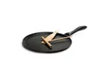 KLAMER Crêpepfanne 28cm, Pancake Pfanne mit Aluguss, Pfannkuchenpfanne, Palatschinken Pf…, Aluminium, Spülmaschinenfest, Öko-Holzzubehör, E-Herd kompatibel, Antihaft