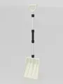 COSTWAY Schneeschieber, Schneeschaufel 26cm mit robustem Aluminiumstiel