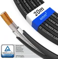 hb-digital Solarkabel 20m Solarkabel 4mm2 H1Z2Z2-K für PV Anlagen schwarz