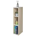 Iris Ohyama Platzsparendes Regal, Schlank, 3 Ebenen, Hellbraun, Verstellbar, Modular, Für Wohnzimmer, Homeoffice, Schlafzimmer, Organisation, Bücher, CD, Dekor, Einfache Montage, UB-9020