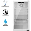 YUNA Cool-View GKS90W Glastürkühlschrank, 89 L – weiß mit LED & Touchdisplay - Weiß