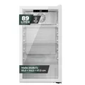 YUNA Cool-View GKS90W Glastürkühlschrank | 89 L | weiß