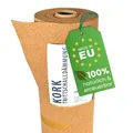 EKB-Kork Trittschalldämmung 30x1m 2mm stark I natürliche Dämmunterlage I Rollenkork für Parkett & Laminat I Trittschallreduktion aus nachwachsendem Korkmaterial I Umweltfreundliche Trittschalldämmung