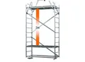 Arbeitsgerüst 2. Aufstockung MONTO® ClimTec, zusätzliche Arbeitshöhe 2 m, höhenverstellbare Belagbühne mit Luke, V-Traverse, bis 200 kg/m², Aluminium