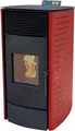NEMAXX® P12 Pelletofen 13,6 kW  bis 300 m³ – Auto-Reinigungszyklus, ECO-Modus, Wochenprogramm & mechanische Reinigungsunterstützung – Rot