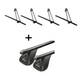 4x Fahrradträger ORION+Dachträger VDP Stahl für für Opel Astra H 3Tür 04-11