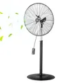 VEVOR Industrieller Standventilator, 670 mm, 85-Grad-Oszillationsventilator, höhenverstellbarer Ventilator mit 3 einstellbaren Geschwindigkeiten, Windmaschine für Fabrik, Werkstatt, Lager, Schwarz