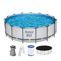 Bestway® Steel Pro MAX™ Frame Pool Komplett-Set mit Filterpumpe Ø 457 x 122 cm