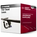 Für Seat Leon II Typ 1P1 (Auto Hak) Anhängerkupplung vertikal abnehmbar top