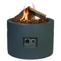 Happy Cocooning Mania Feuertisch rund 19,5 kW grau inkl. 4-teiliges Keramik-Holz