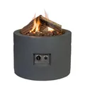 Happy Cocooning Mania Feuertisch rund 19,5 kW grau inkl. 4-teiliges Keramik-Holz