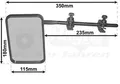 VAN WEZEL Caravanspiegel HAGUS 6420 Huckepack 2 konvex langer Spiegelarm