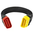 Bolwins Q64CS OBD2 Verlängerungskabel 36cm – 16 Pin Stecker auf Buchse mit flexiblem Schwanenhals – Diagnose Adapter für OBDII Schnittstellen – ultraflaches Design aus Nylon – robust & langlebig