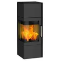Fireplace ROYAL Eckofen mit 2 Sichtscheiben, Stahl, 6 kW
