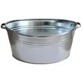 Storm's Gartenzaubereien Zinkwanne oval groß - wasserdicht oval 40 Liter mit stabilen Griffen zum Bepflanzen und als Miniteich