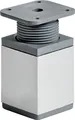 Hettich Möbelfuß 4,0 x 6,0 - 7,8 cm Aluminium-Optik - 1 Stück