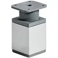 Hettich - Möbelfuß 4,0 X 6,0 - 7,8 Cm Aluminium-optik - 1 Stück Tischbeine