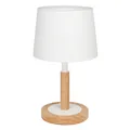 Tomons LED Tischleuchte Nachttischlampe dimmbar aus Holz, LED Tischlampe, LED wechselbar, Weiß, Energieeffizienzklasse G (März 2021)