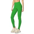 Merry Style Leggings Damen Hosen aus Baumwolle MS10-198 (1-tlg) elastischer Bund, eng grün M