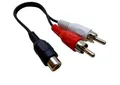 20 cm Y-Cinch Adapter für Hifi Subwoofer Autoradio Verstärker 1xBuchse-2xStecker