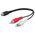 Wentronic AVK 108-020 0.2m Audio-Video-Kabel 0,2 m lose # 50008