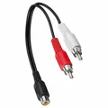 0,2m Audio-Video-Kabel 1 x Cinchkupplung auf 2 x Cinchstecker Goobay 50008