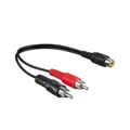 Adapter Kabel Video Audio Kabel 2x Cinch Stecker auf 1x Cinch Kupplung gerade