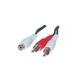2 Stück Y Adapter Kabel Chinch Kupplung 2x Cinch Stecker 0,2m!!