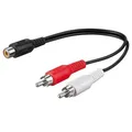 Cinch Y Kabeladapter Cinch Buchse auf 2x Cinch Stecker 0,2m