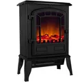 Monzana Heizlüfter 103239, schwarz, mit 2 Stufen bis 2000 Watt, Elektrischer Kamin mit Heizung