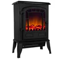 DeubaXXL DE Elektrischer Kamin Schwarz 2000W mit Heizung 103239