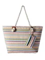 DonDon große Strandtasche XXL mit Reißverschluss - Umhängetasche Damen - große Badetasche für Urlaub vielseitige Shopper Tasche Damen für Strand Urlaub Must Haves Beach bag - Monstera