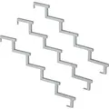 Vinuovo 3er Set Stahl Treppenwange 5 Stufen Option für Setzstufen 85cm