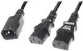 Lindy - Netz-Splitter - IEC 60320 C14 bis IEC 60320 C13 - 2,0m - geformt - Schwarz (30342)
