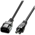 LINDY Strom Anschlusskabel [1x Kaltgeräte-Stecker C14 - 1x Kleeblatt-Buchse C5]