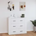 vidaXL Sideboard Weiß 80x33x70 cm Holzwerkstoff