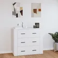 Sideboard Weiß 80x33x70 Cm Holzwerkstoff - Vidaxl