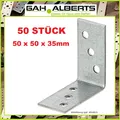 50 STÜCK GAH Winkelverbinder Holzwinkel Winkel 50 x 50 x 35 mm Stahl verzinkt