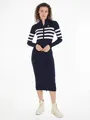 Sweatkleid "TJW STRIPE MIDI SWEATER DRESS", mit Streifendesign, Gr. S (36) - N-Gr, Dark Night Navy N-Gr