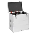 vidaXL Kosmetikkoffer, Schminkkoffer 37x24x40 cm Silbern Aluminium