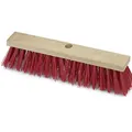 Straßenbesen Nölle Elaston glatt rot, mit Stielloch, 40 cm Straßenfeger, Flachholz mit Stielloch