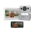 Goliath Basic Video Türsprechanlage, 2 Draht Bus, 7" Monitor, Unterputz Türklingel mit Kamera, Gegensprechanlage mit Türöffner und Klingel, 1 Familienhaus, Plug & Play, Smartphone App
