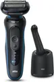 Braun Series 5 52-B7000cc Rasierer schwarz/blau Nass/Trocken Akku Station