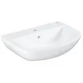 Grohe Bau Keramik Waschtisch, Alpinweiß wandhängend, 609x442mm, 1 Hahnloch, mit Überlauf, aus Sanitärkeramik