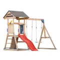AXI Mia Spielturm aus Holz in Braun mit Doppelschaukel