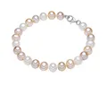 Valero Pearls Perlenarmband silber, mit Süßwasser-Zuchtperle