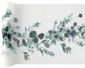 Voile-Tischläufer Eukalyptus 3m x 30cm Kommunion Konfirmation Firmung Hochzeit