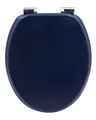 VEROSAN WC-Sitz FINE BLAU, Toilettendeckel mit Absenkautomatik, Holzkern, Toilettensitz, blau