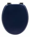 WC-Sitz FINE BLUE Toilettensitz mit Absenkautomatik WC-Brille MDF Holzkern