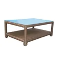 Famous Home Rattan Lounge Tisch 120x80cm Couchtisch Beistelltisch Braun